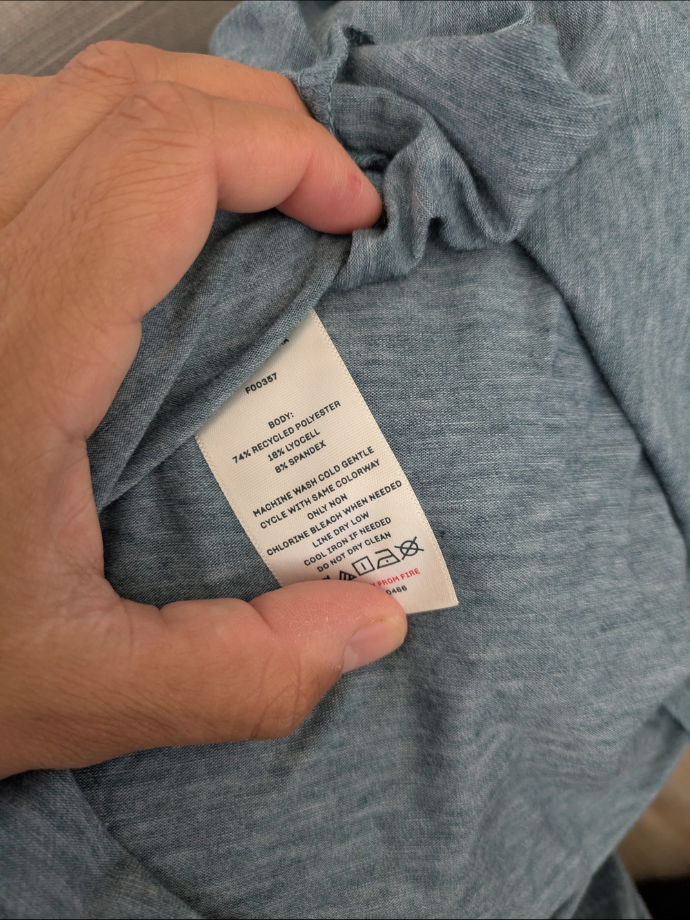 We Wander Heathered Teal V-Neck Long Sleeve Tee - Picture 4 of 5
